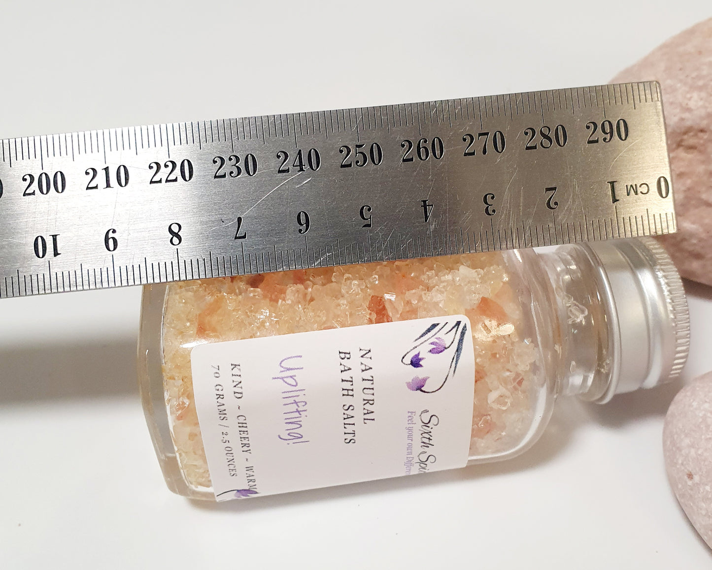 Natural herbal homemade bath salts in a jar