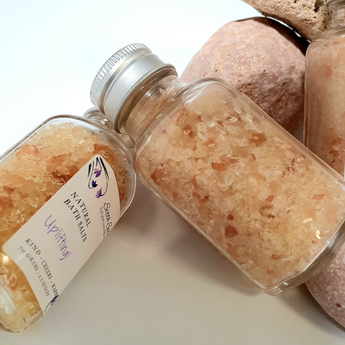 Natural herbal homemade bath salts in a jar