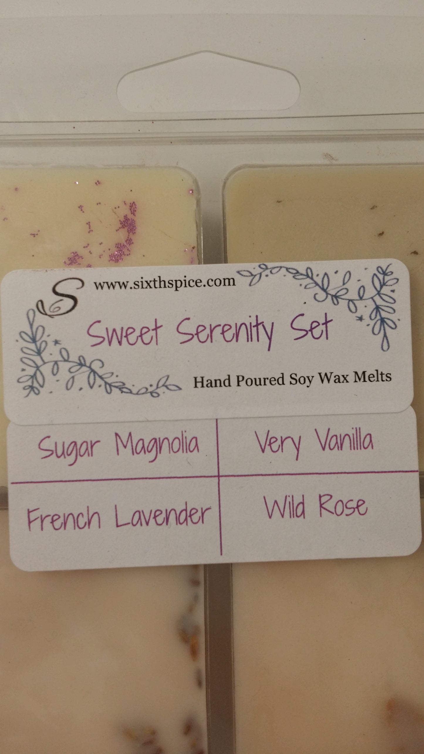 Sweet Serenity Set of Soy Wax Melts