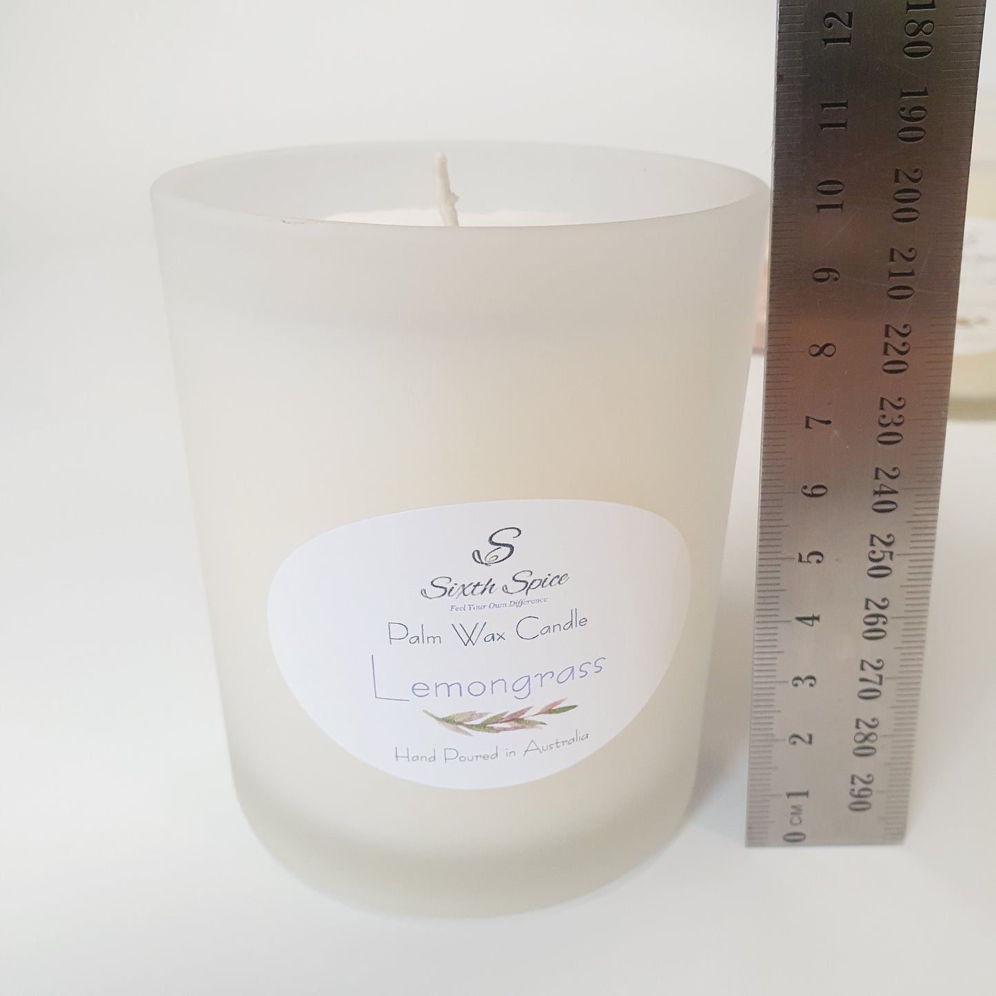 Lemongrass Scented Large Palm Wax Candle
