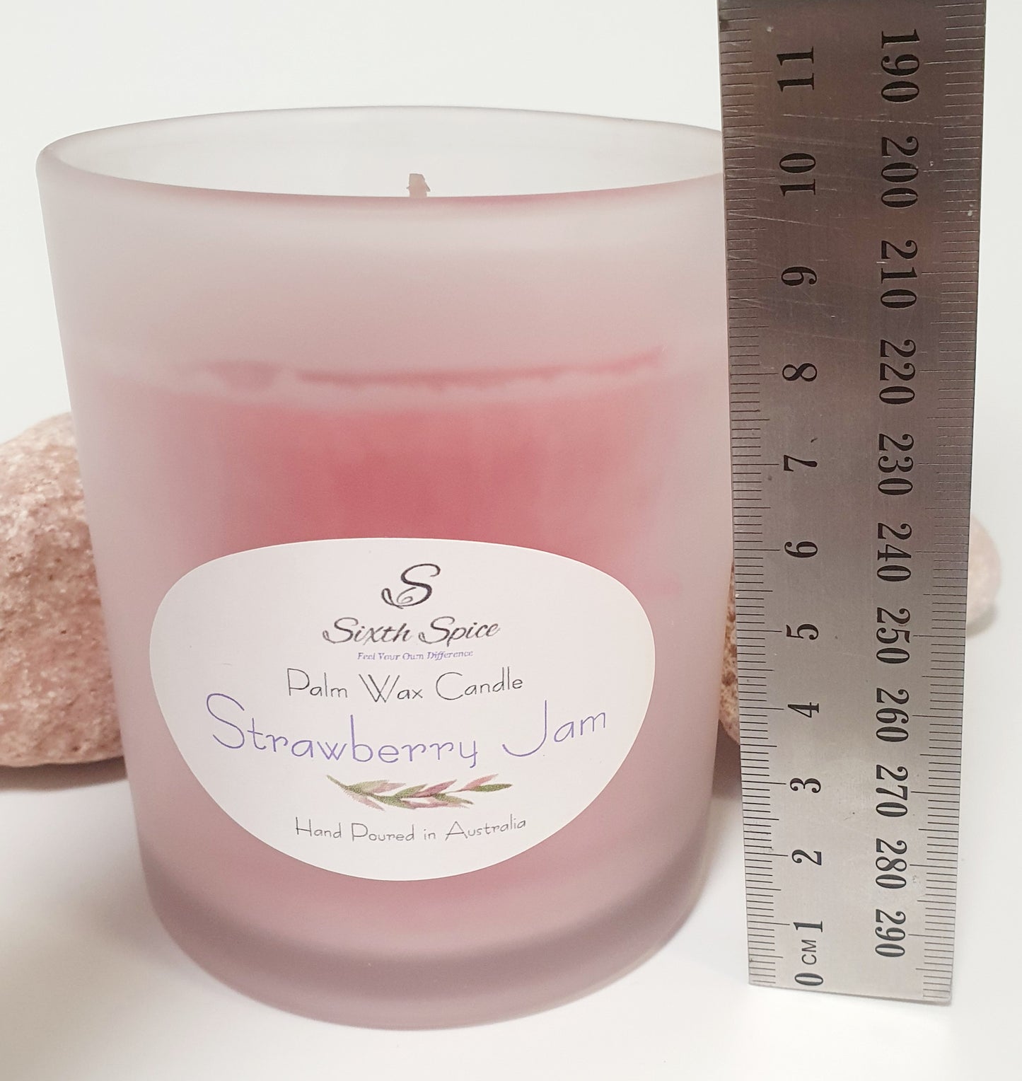 Strawberry Jam Scented Large Palm Wax Candle